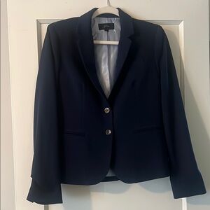 J. Crew Blue Tailored Blazer with Notched Lapel
